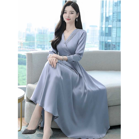 dress wanita korea D7641