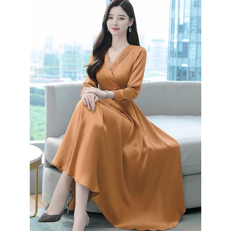 dress wanita korea D7656