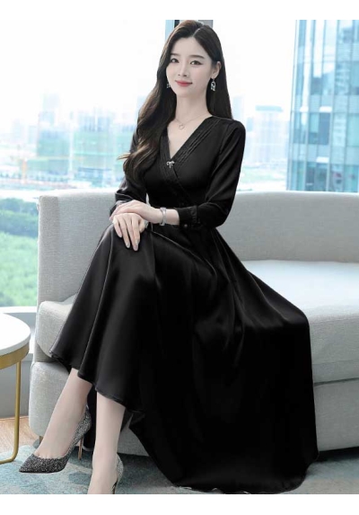 dress wanita korea D7659