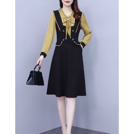 dress wanita korea D7325