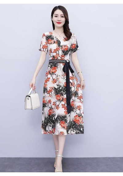 dress wanita korea D7671