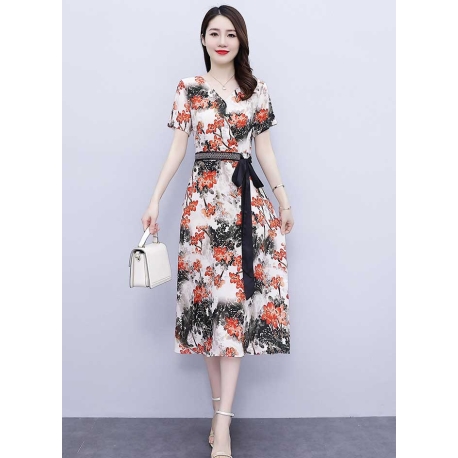 dress wanita korea D7671