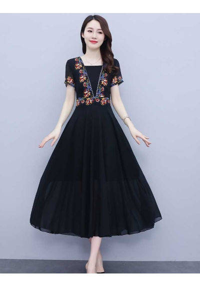 dress wanita korea D7674