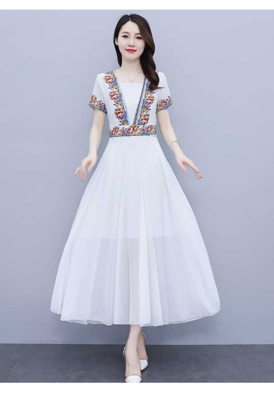 dress wanita korea D7675