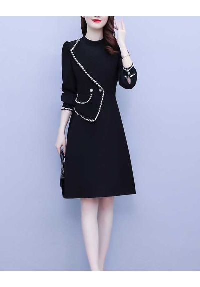 dress wanita korea D7676