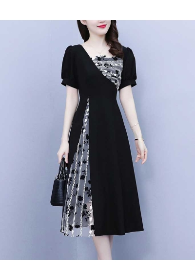 dress wanita korea D7676