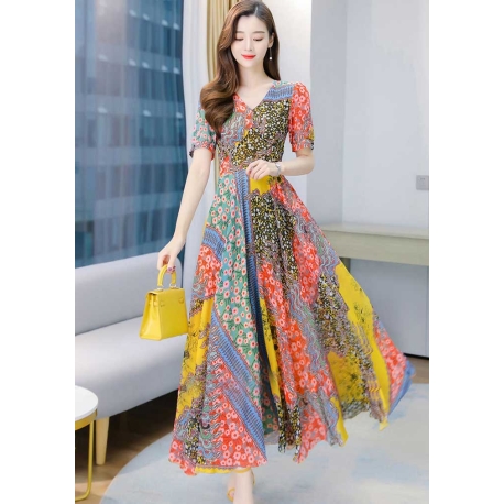 long dress wanita korea D7643