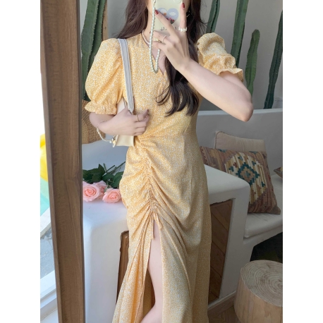 long dress wanita import D7207