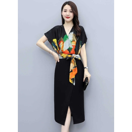 dress wanita korea D7183