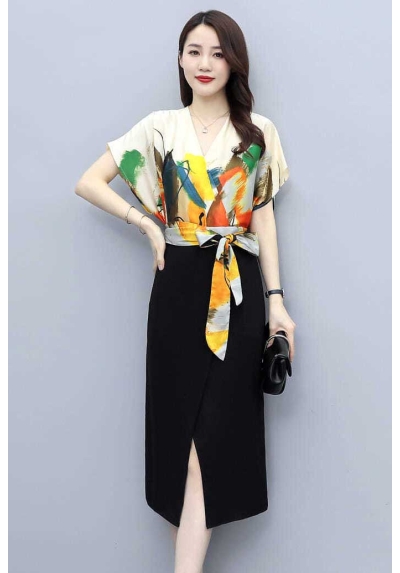 dress wanita korea D7698