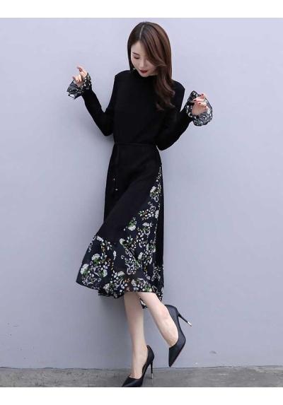 dress wanita korea D7683