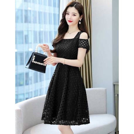 dress wanita korea D7683