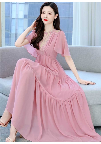 long dress wanita korea D7713