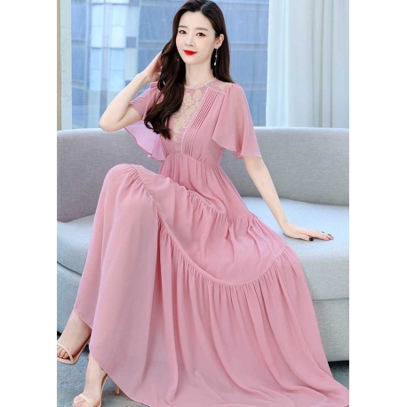 long dress wanita korea D7684