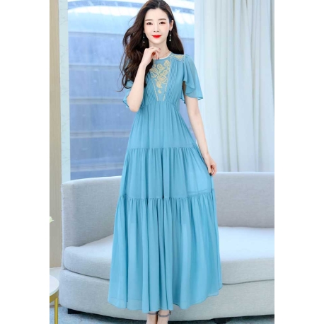 long dress wanita korea D7713