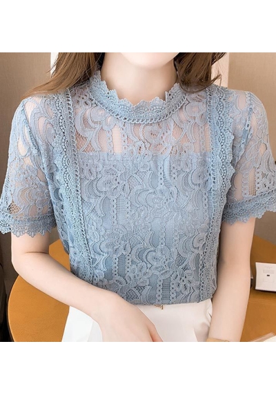 blouse brukat wanita korea T7861