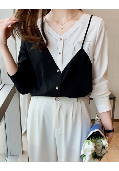 blouse wanita korean style lengan panjang T7872