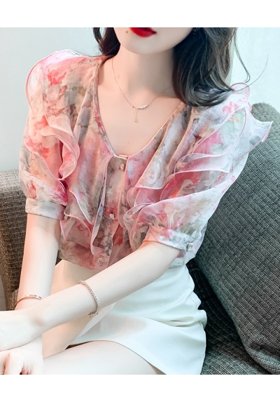 blouse wanita korea T7739