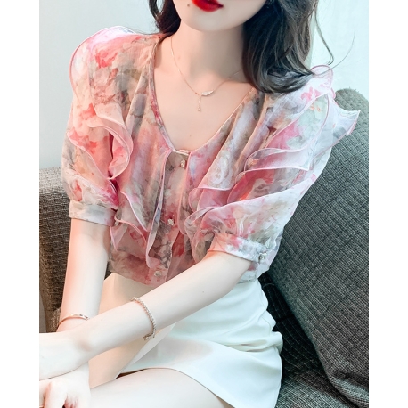 blouse wanita korea T7739