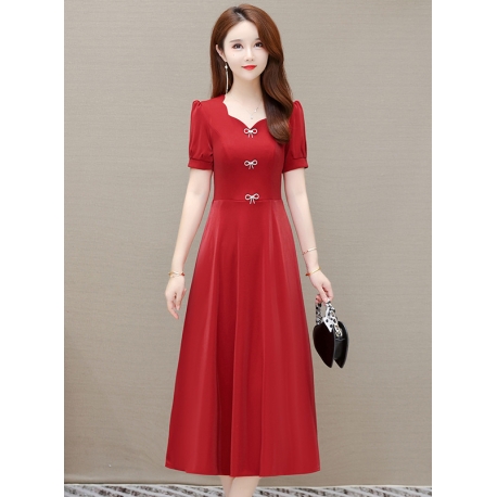 dress wanita korea D7208