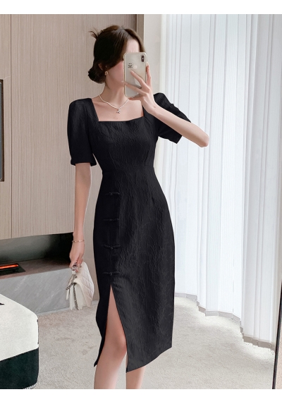 midi dress wanita korean style D7755