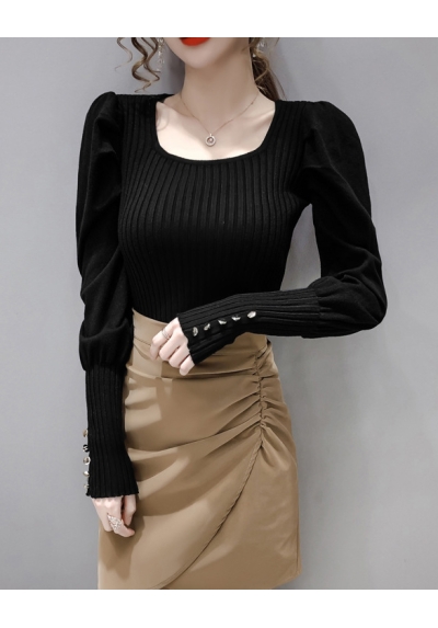 blouse rajut wanita korea T7907