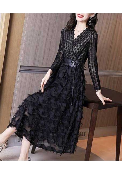 long dress wanita korea D7771