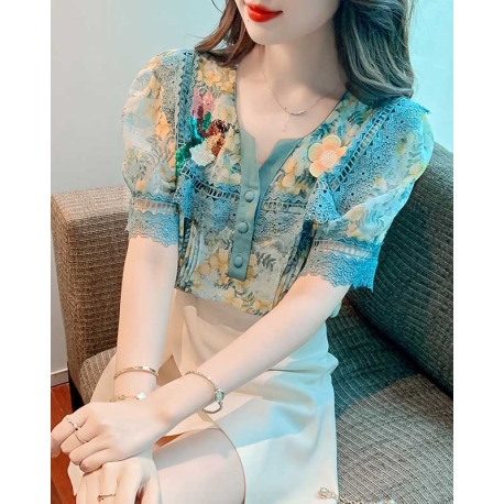 blouse wanita korea T7928