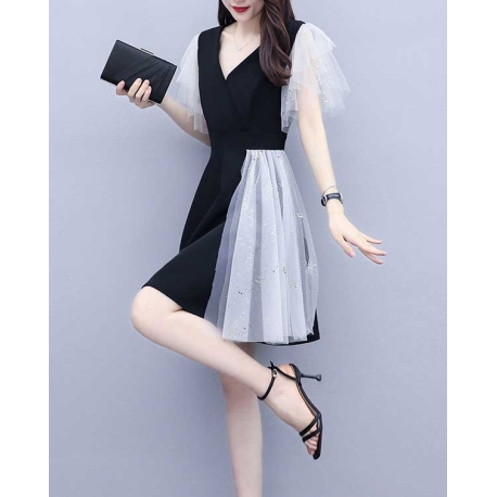 dress wanita korea import D7761