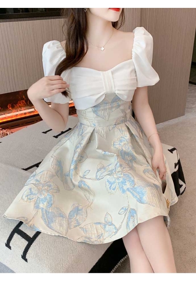 dress wanita korea lengan panjang D7764