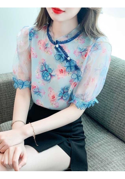 blouse cheongsam wanita korea T7942
