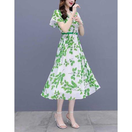 dress wanita korea D7704