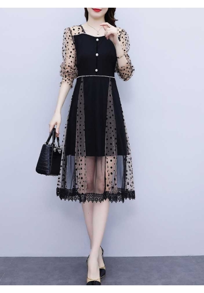 dress wanita korea D7793