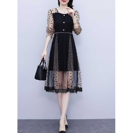 dress wanita korea D7793