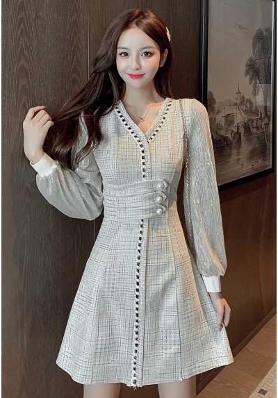 dress wanita korea D7793