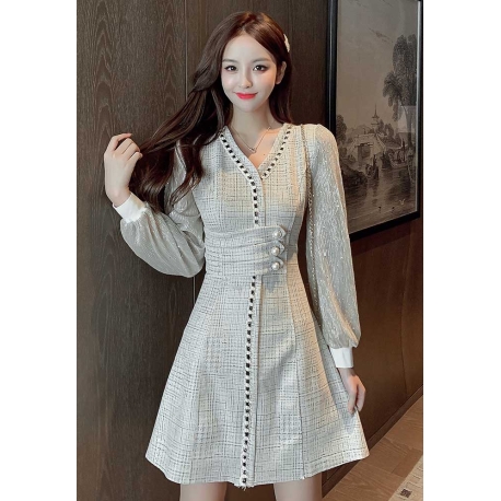 dress wanita korea D7793