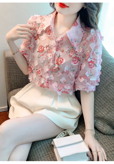 kemeja wanita korea T7955