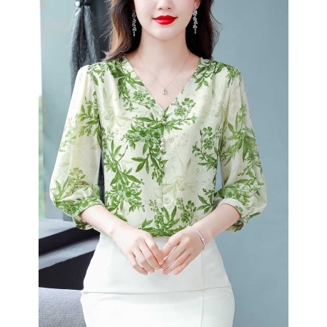 blouse wanita korea T7956