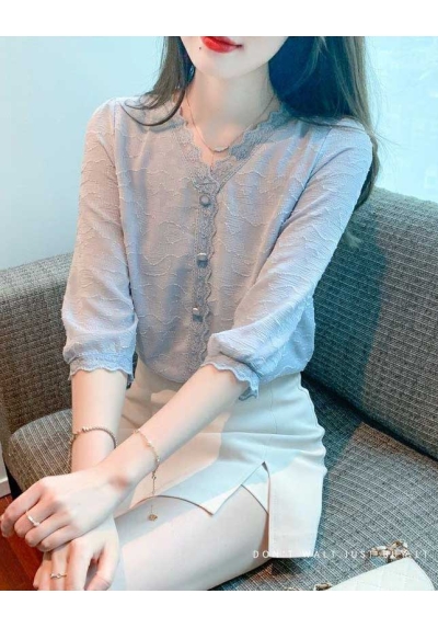 blouse wanita korea T7959