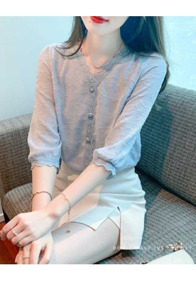 blouse wanita korea T7956