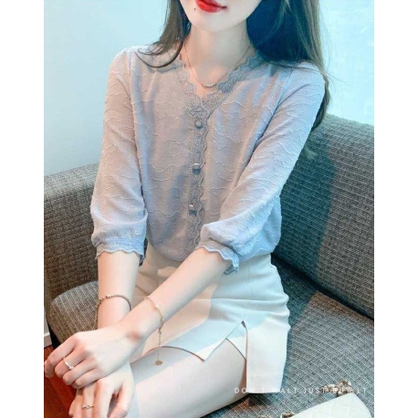 blouse wanita korea T7956