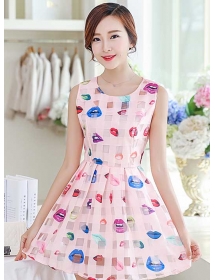 dress motif bibir D2068