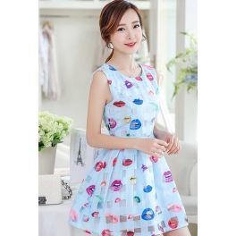 dress motif bibir D2069