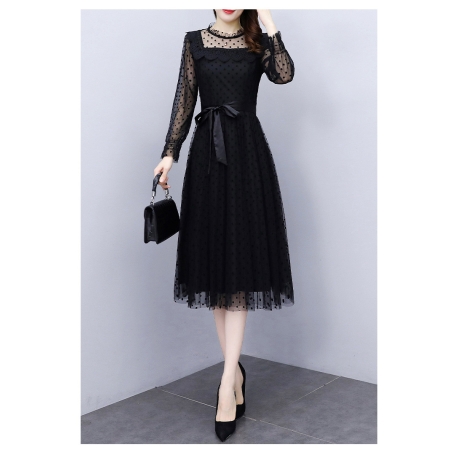 dress wanita korea D7619