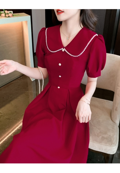 dress wanita korea D7619