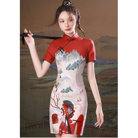 dress cheongsam import D7781