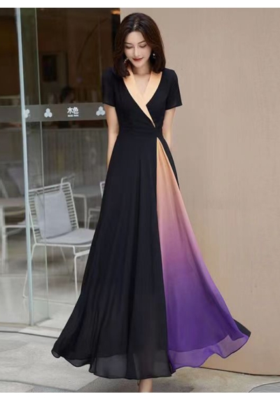 long dress wanita korea D7823