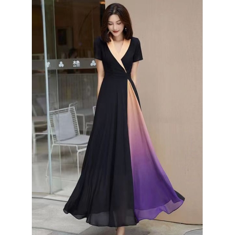 long dress wanita korea D7643