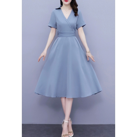 dress wanita korea D7824