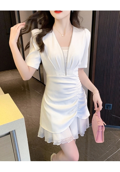 dress wanita korea D7673